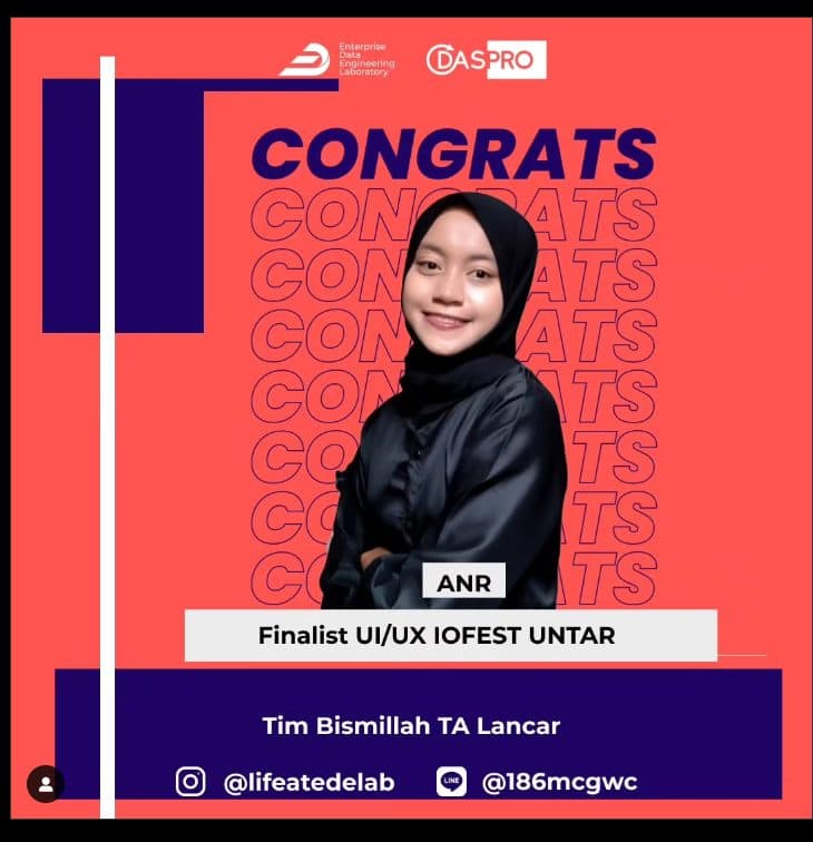 Finalist, I/O Festival UNTAR 2023 — announcement poster